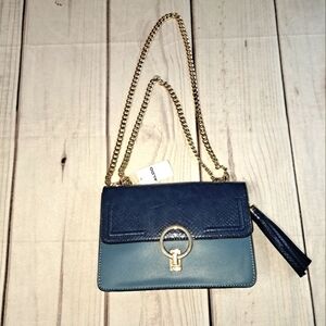 Aldo Bag Crossbody Chain Strap Convertible Handbag Faux Snake Print